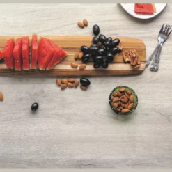 TeakHaus Long Edge Grain Cutting/Serving Board W/Rounded Edge (Rectangle) | 22.5" X 5" X 0.55" -Kitchen Supplies 02.9 elegant 205