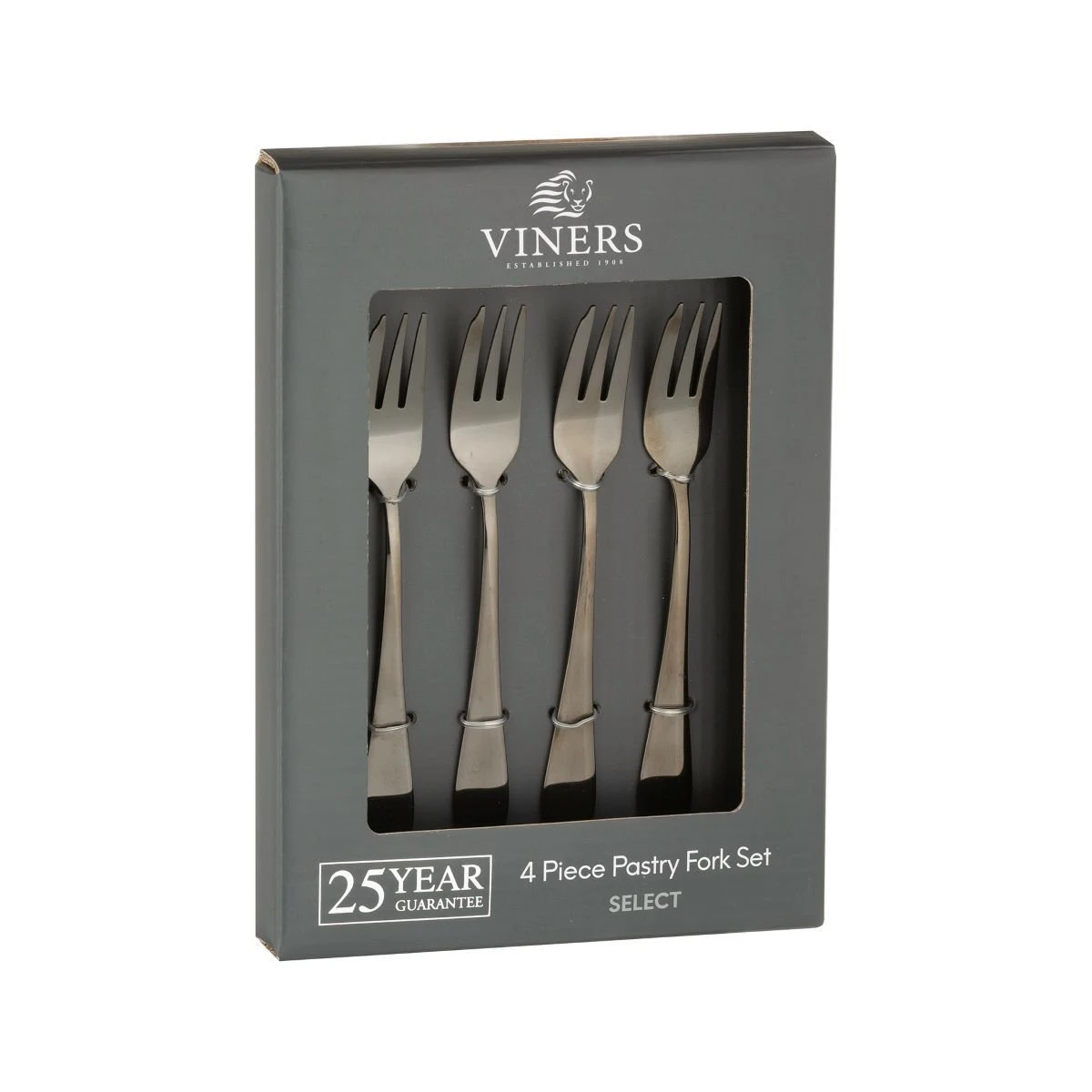 Viners Select 4-Piece Pastry Fork Set | Grey 2 Viners Select 4-Piece Pastry Fork Set | Grey - Image 2