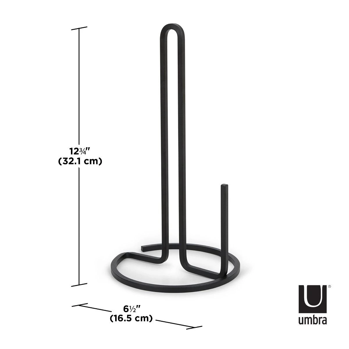 Umbra Squire Vertical Paper Towel Holder | Black 2 Umbra Squire Vertical Paper Towel Holder | Black - Image 2