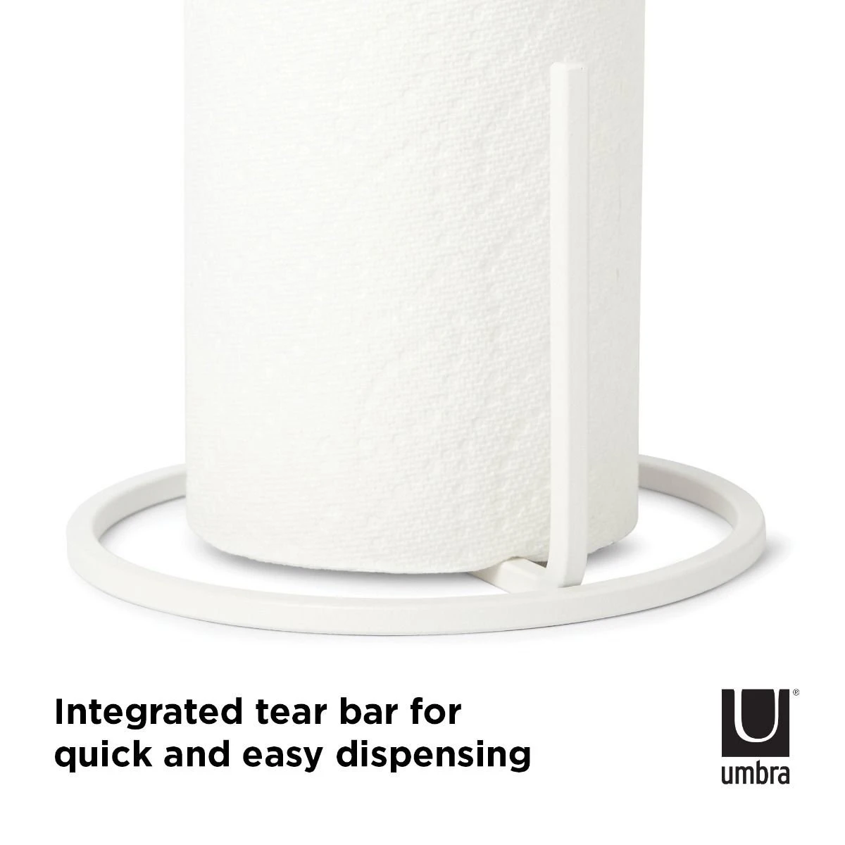 Umbra Squire Vertical Paper Towel Holder | White 6 Umbra Squire Vertical Paper Towel Holder | White - Image 6