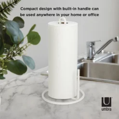 Umbra Squire Vertical Paper Towel Holder | White 8 Umbra Squire Vertical Paper Towel Holder | White -Kitchen Supplies 1004313 660 squire wht co04