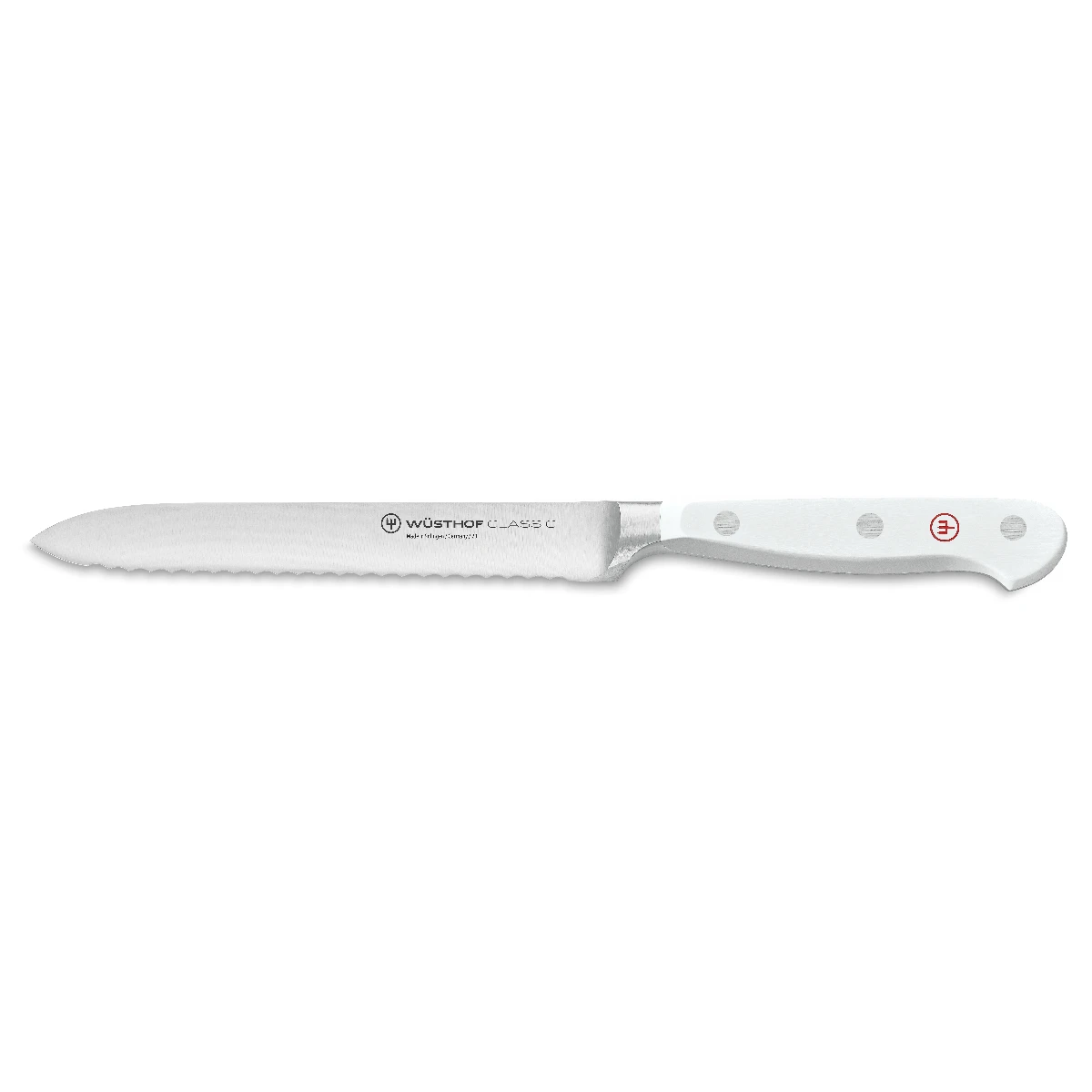 Wusthof Classic White 5" Utility Knife | Serrated 1 Wusthof Classic White 5" Utility Knife | Serrated