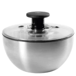 OXO Steel Salad Spinner 5 OXO Steel Salad Spinner -Kitchen Supplies 1071497 oxo steel salad spinner