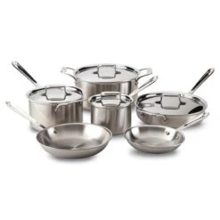 All-Clad D5 Brushed Stainless Steel Cookware Set | 10-Piece