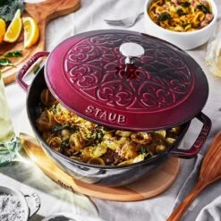 Staub 3.75 Qt Essential French Oven With Lilly Lid | Grenadine -Kitchen Supplies 11212487 ls 02 1