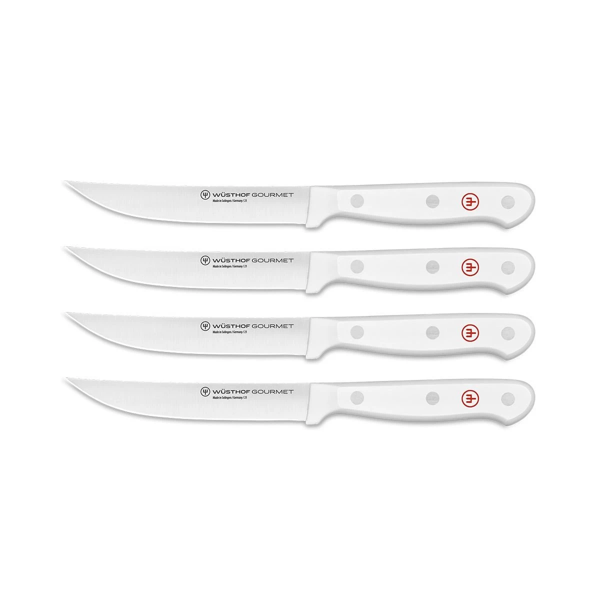 Wusthof Gourmet 4-Piece Steak Knife Set | White Handles 1 Wusthof Gourmet 4-Piece Steak Knife Set | White Handles