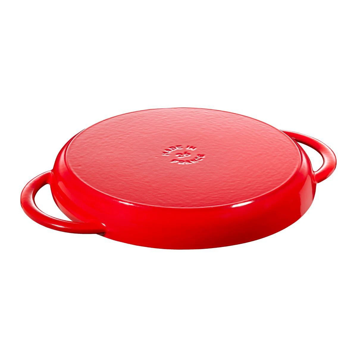 Staub 10" Cast Iron Pure Grill Pan | Cherry Red 2 Staub 10" Cast Iron Pure Grill Pan | Cherry Red - Image 2