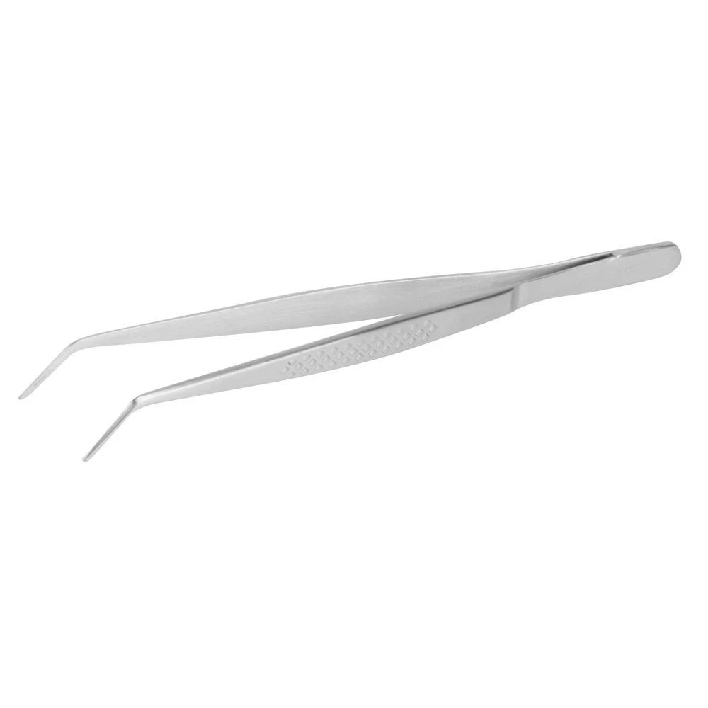 Mercer Culinary Curved Fine Tip Precision Plus Stainless Steel Plating Tongs | 6.125" 1 Mercer Culinary Curved Fine Tip Precision Plus Stainless Steel Plating Tongs | 6.125"