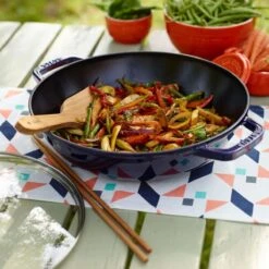 Staub 4.5 Qt. Perfect Frying Pan | Dark Blue -Kitchen Supplies 1312991 4