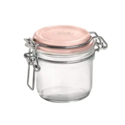 Bormioli Rocco 6.75oz Swing Top Fido Jar | Pink Top