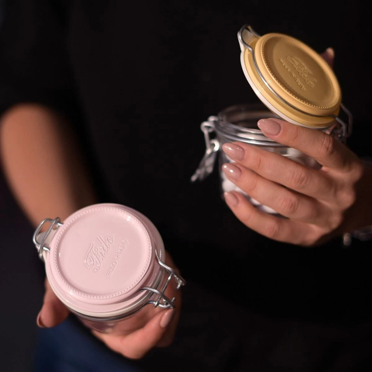 Bormioli Rocco 6.75oz Swing Top Fido Jar | Pink Top 5 Bormioli Rocco 6.75oz Swing Top Fido Jar | Pink Top - Image 5