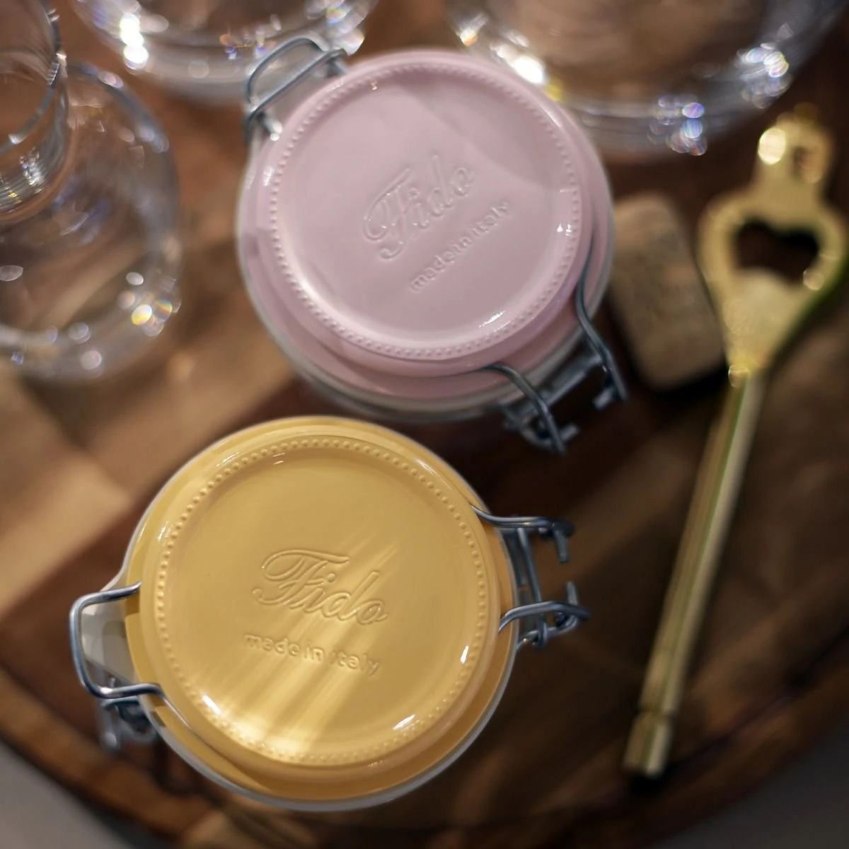 Bormioli Rocco 6.75oz Swing Top Fido Jar | Pink Top 6 Bormioli Rocco 6.75oz Swing Top Fido Jar | Pink Top - Image 6