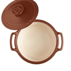 Emile Henry 4-Quart Sublime Stewpot | Sienna -Kitchen Supplies 144740 sublime dutch oven top open