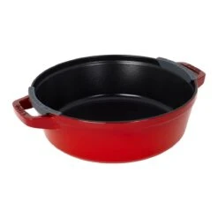 Staub Stackable Cocotte, Braiser, And Grill Pan With Lid | Cherry -Kitchen Supplies 14552606 02