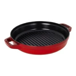Staub Stackable Cocotte, Braiser, And Grill Pan With Lid | Cherry -Kitchen Supplies 14552606 03