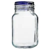 Bormioli Rocco 2L Swing Top Fido Glass Jar | Blue Lid