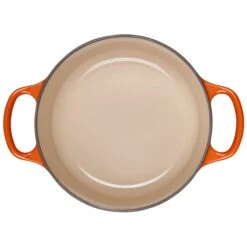 Le Creuset 2 Qt. Round Signature Cast Iron Dutch Oven With Stainless Steel Knob | Flame Orange -Kitchen Supplies 182ss d