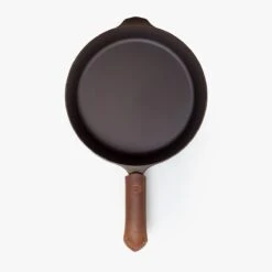 Field Company (Made In USA) Leather Skillet Handle Cover | Brown -Kitchen Supplies 202001 hg fieldco brown leather shot1