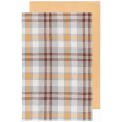 Now Designs By Danica Second Spin 18" X 28" Dishtowels (Set Of 2) | Maize Plaid