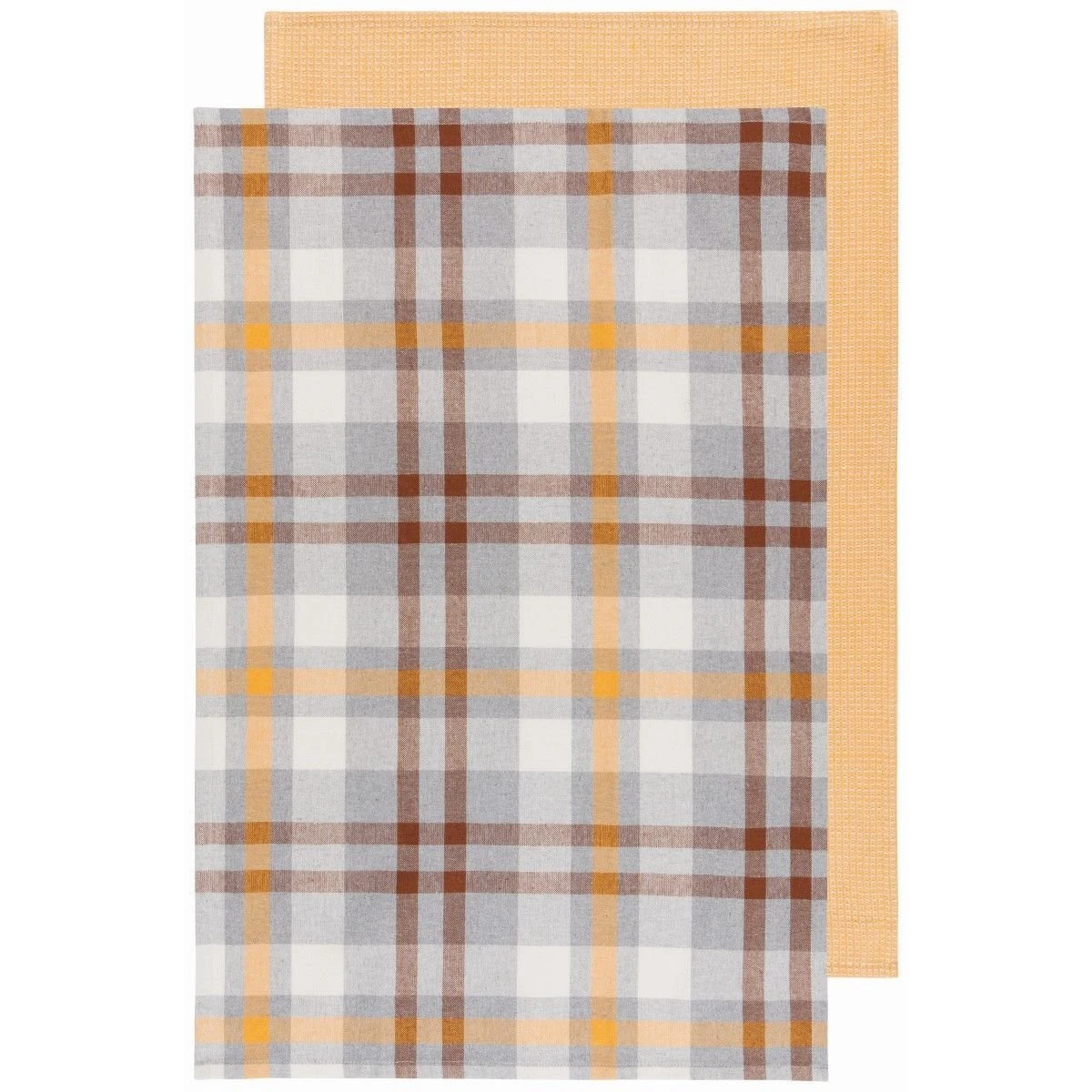 Now Designs By Danica Second Spin 18" X 28" Dishtowels (Set Of 2) | Maize Plaid 1 Now Designs By Danica Second Spin 18" X 28" Dishtowels (Set Of 2) | Maize Plaid