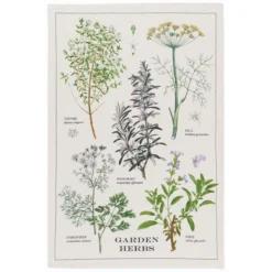 Now Designs By Danica 18" X 28" Printed Dishtowel | Garden Herbs