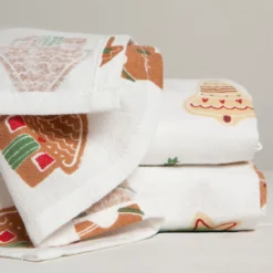 Now Designs By Danica Floursack Dishtowels (Set Of 3) | Christmas Cookies -Kitchen Supplies 2221020 tt3 bakers flour xmas cookies am2