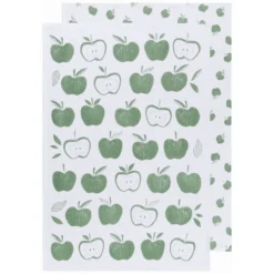 Now Designs By Danica Floursack Dishtowels (Set Of 2) | Elm Green Apples