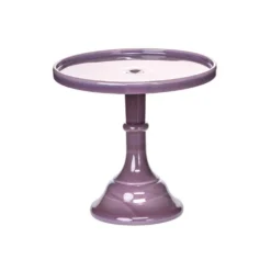 Mosser Glass 9" Cake Plate | Egg Plant