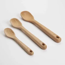 OXO 3-Piece Wooden Spoon Set -Kitchen Supplies 3 piece wooden spoon set