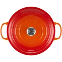 Le Creuset 9 Qt. Round Signature Dutch Oven With Stainless Steel Knob | Flame Orange -Kitchen Supplies 302ss c