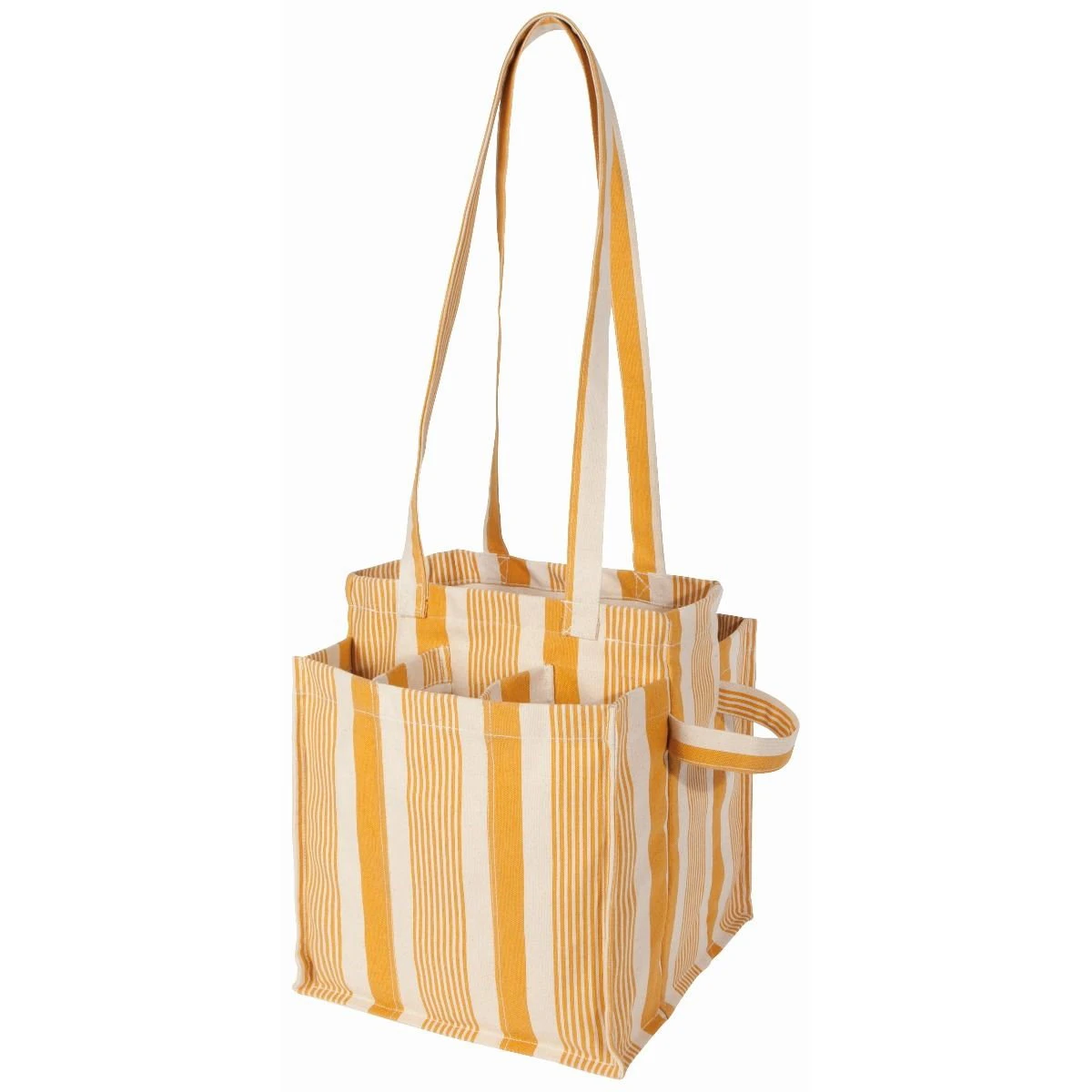 Now Designs By Danica Shopping Tote | Ochre Stripe 1 Now Designs By Danica Shopping Tote | Ochre Stripe