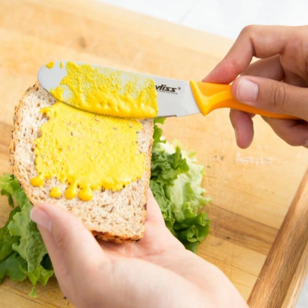 Zyliss 4" Sandwich Knife & Condiment Spreader | Orange 3 Zyliss 4" Sandwich Knife & Condiment Spreader | Orange - Image 3