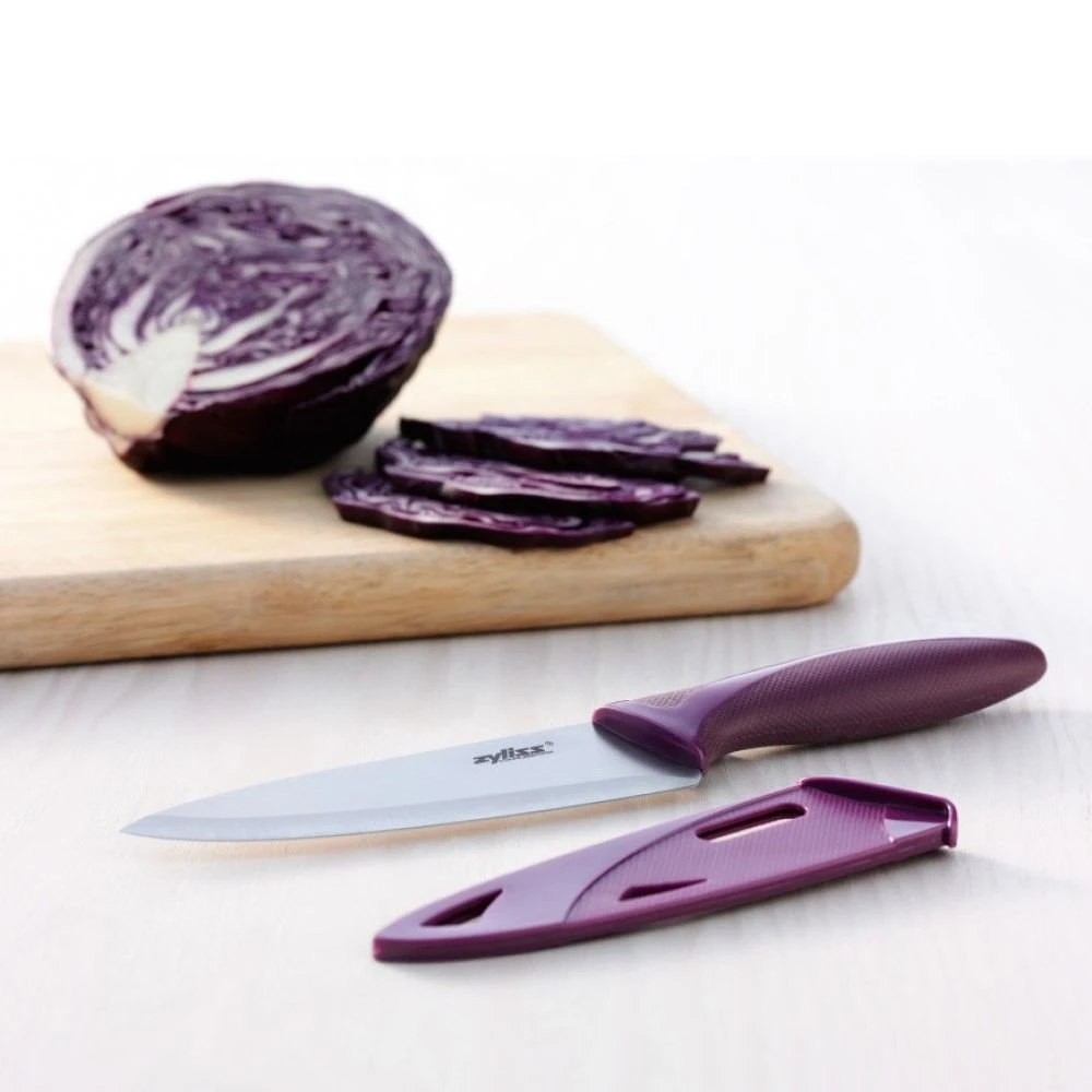 Zyliss 5" Utility Knife With Cover | Purple 4 Zyliss 5" Utility Knife With Cover | Purple - Image 4