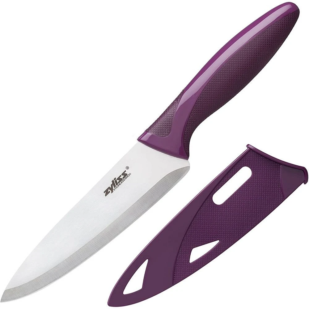 Zyliss 5" Utility Knife With Cover | Purple 1 Zyliss 5" Utility Knife With Cover | Purple