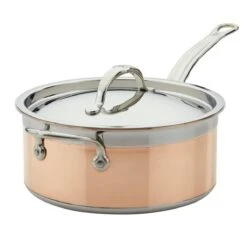 Hestan CopperBond Induction Cookware 4 Qt Covered Saucepan With Helper Handle 5 Hestan CopperBond Induction Cookware 4 Qt Covered Saucepan With Helper Handle -Kitchen Supplies 31596 hcb hestan copperbond induction 4qt saucepan with helper handle