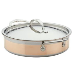 Hestan CopperBond Induction Cookware 3.5 Qt Covered Sauteuse