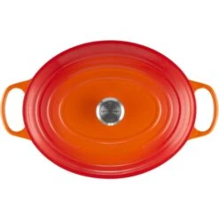 Le Creuset 9.5 Qt. Oval Signature Dutch Oven With Stainless Steel Knob | Flame Orange -Kitchen Supplies 352ss c