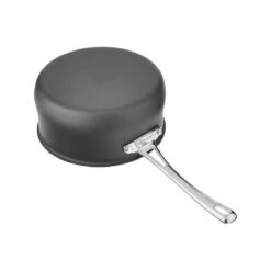 Cuisinart Contour Hard Anodized Saucepan With Cover | 3 Qt. -Kitchen Supplies 3qtbottomonwhite