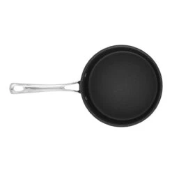Cuisinart Contour Hard Anodized Saucepan With Cover | 3 Qt. -Kitchen Supplies 3qttopviewonwhite