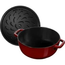 Staub 3.75 Qt Essential French Oven With Lilly Lid | Grenadine -Kitchen Supplies 40508 675 0 5 2