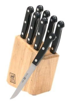 Zwilling J.A. Henckels TWIN Gourmet 9-Piece Steak Knife Set W/ Block