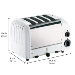 Dualit NewGen Classic 4-Slice Toaster | White -Kitchen Supplies 4white3