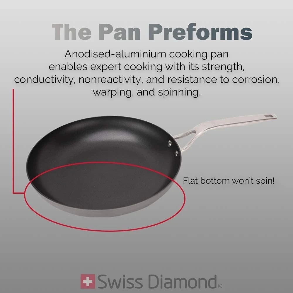 Swiss Diamond | Hard Anodized 8-Piece Nonstick Cookware Set 2 Swiss Diamond | Hard Anodized 8-Piece Nonstick Cookware Set - Image 2