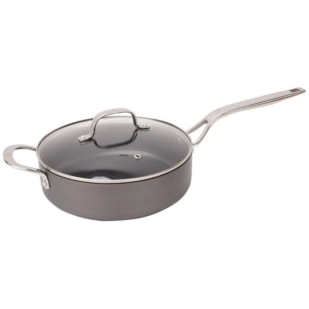 Swiss Diamond | Hard Anodized Induction 3-Quart Nonstick Saute Pan With Glass Lid 1 Swiss Diamond | Hard Anodized Induction 3-Quart Nonstick Saute Pan With Glass Lid