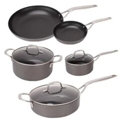 Swiss Diamond | Hard Anodized 8-Piece Nonstick Cookware Set