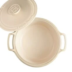 Emile Henry 6-Quart Sublime Stewpot | Creme -Kitchen Supplies 554760 sublime dutch oven top open