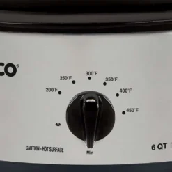 Nesco 6-Quart Roaster | Stainless Steel 6 Nesco 6-Quart Roaster | Stainless Steel -Kitchen Supplies 6 quart stainless roaster control dial 2