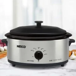 Nesco 6-Quart Roaster | Stainless Steel 7 Nesco 6-Quart Roaster | Stainless Steel -Kitchen Supplies 6 quart stainless roaster lifestyle 4