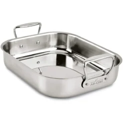 All-Clad Stainless Steel Roaster With Rack | Small - 14" X 11" -Kitchen Supplies 61mfiv2ddgl. ac sl1500 1