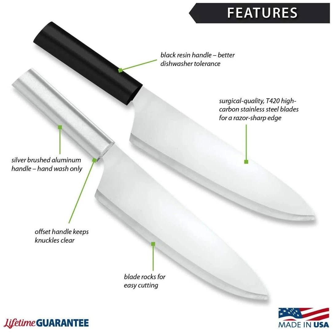 Rada Cutlery French Chef's Knife | Black 2 Rada Cutlery French Chef's Knife | Black - Image 2